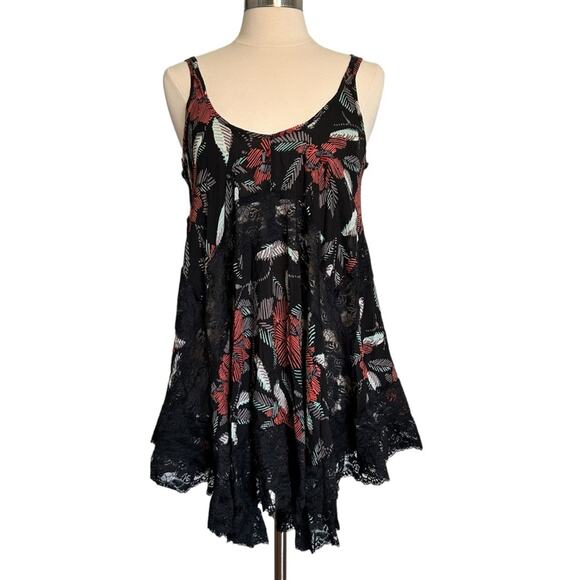 Free People She Swings Black/Multi Swing Mini Dress XS NWT - Picture 2 of 13